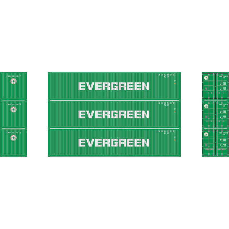 PREORDER Athearn HO 3017 40' Corrugated Low-Cube Container, Evergreen