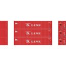 PREORDER Athearn HO 3018 40' Corrugated Low-Cube Container, K-Line