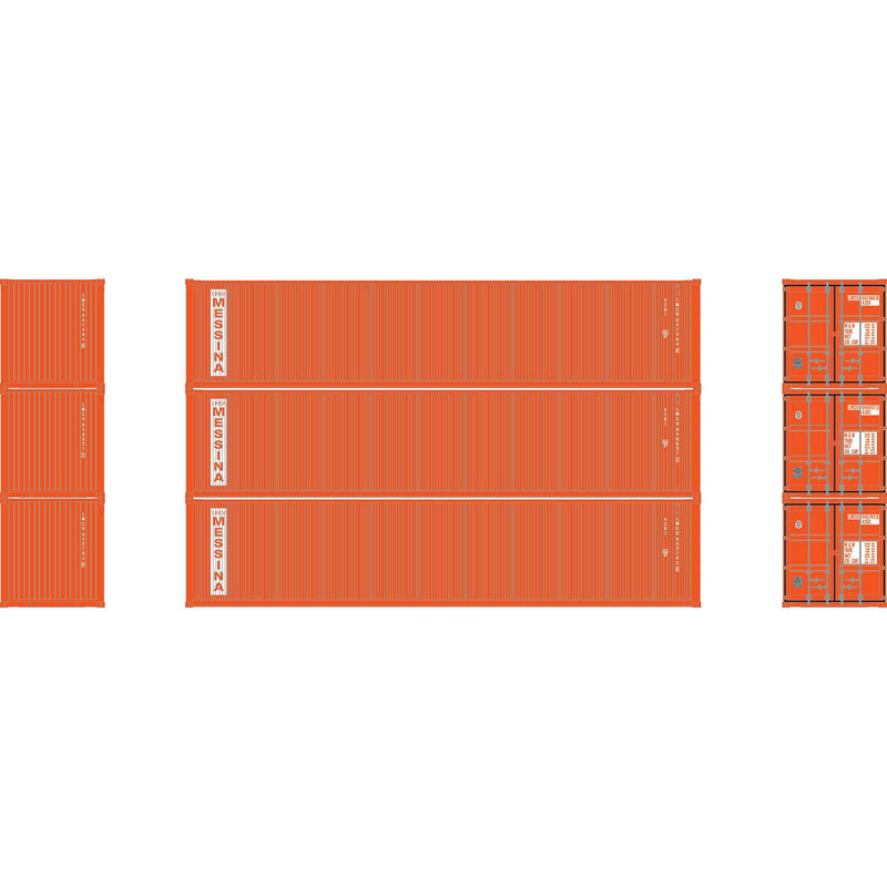 PREORDER Athearn HO 3019 40' Corrugated Low-Cube Container, Messina Line