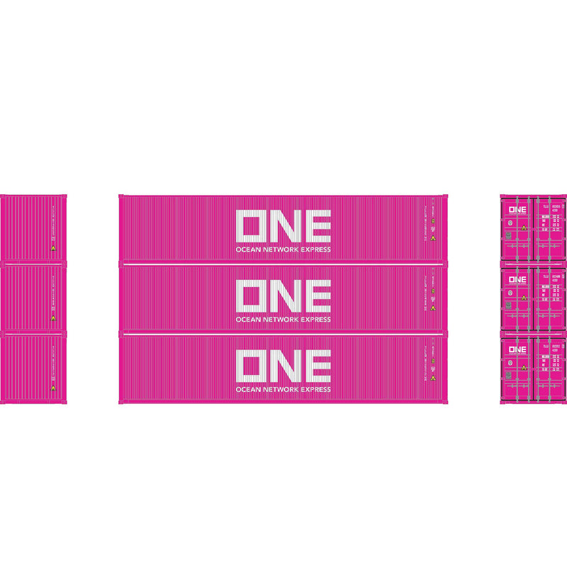 PREORDER Athearn HO 3021 40' Corrugated Low-Cube Container, Ocean Network Express