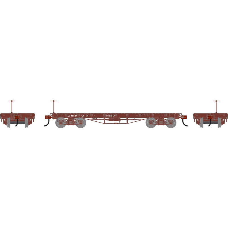 PREORDER Athearn HO 3105 36 Flat Car, Denver & Rio Grande Western