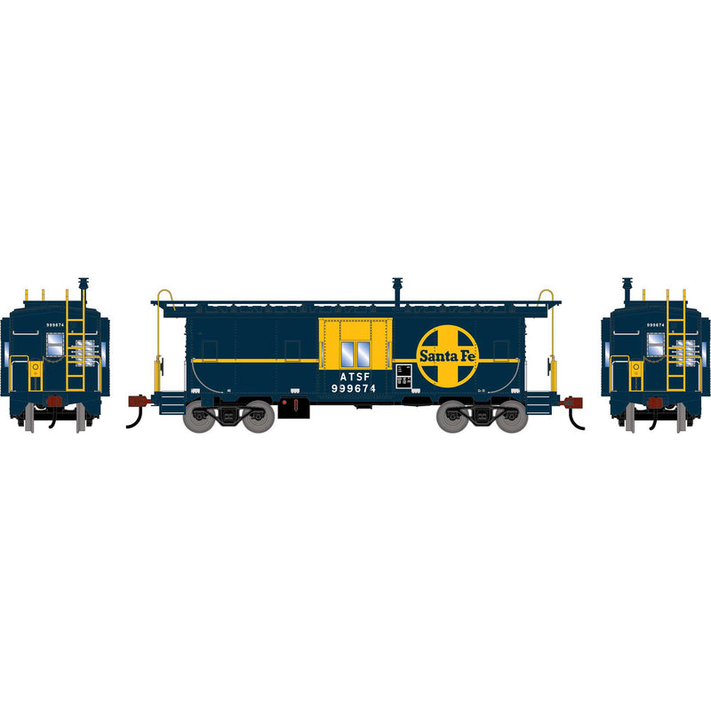 PREORDER Athearn HO 3143 Bay Window Caboose, Atchison Topeka & Santa Fe Legendary Liveries