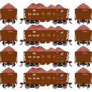 PREORDER Athearn HO 3250 26' PC&F Ore Car Tight-Bottom Low-Side with Load, Conrail