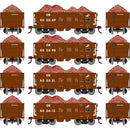PREORDER Athearn HO 3252 26' PC&F Ore Car Tight-Bottom Low-Side with Load, Conrail