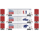 PREORDER Athearn HO ATH-3688  50' FMC 5077 DD Offset Box Car, Legendary Liveries 'Spirit 76'