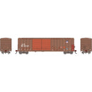 PREORDER Athearn HO ATH-3700  50' FMC 5077 DD Offset Box Car, Primed for Grime UP 'Brown'