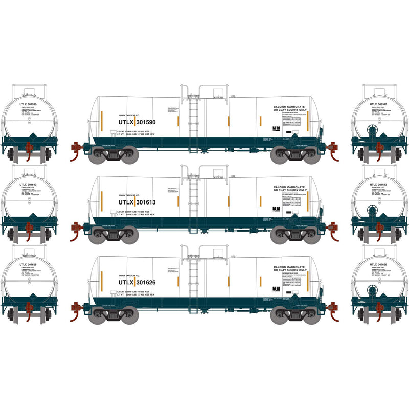 Athearn ATH16401 HO 16,000 Gallon Clay Tank, UTLX