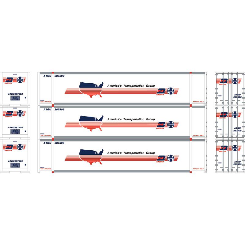 PREORDER Athearn ATH19140 HO 48' Containers, ATGU