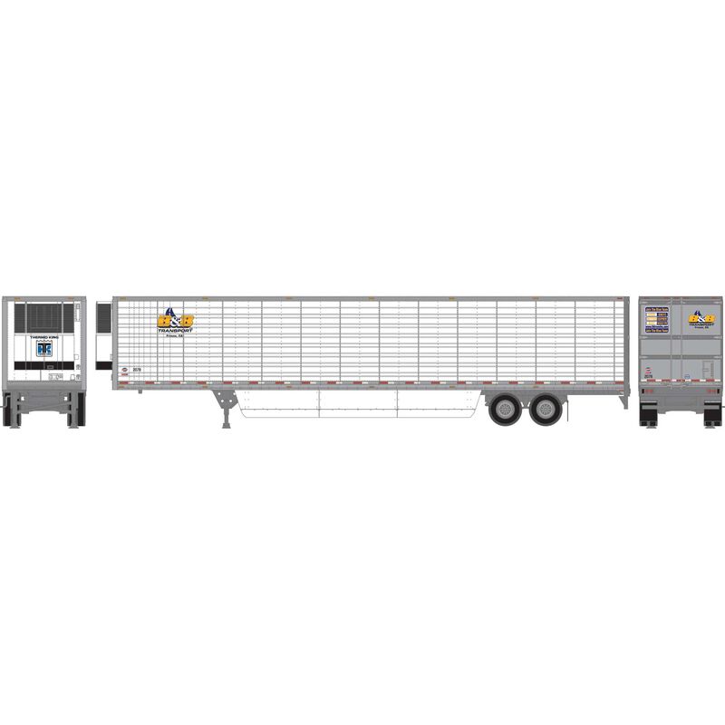 PREORDER Athearn ATH26752 HO 53' Reefer Trailer, B&B Transport