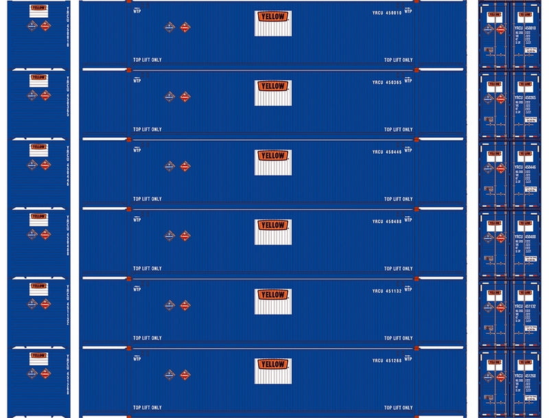 Athearn HO 28521 53' CIMC Containers, Yellow