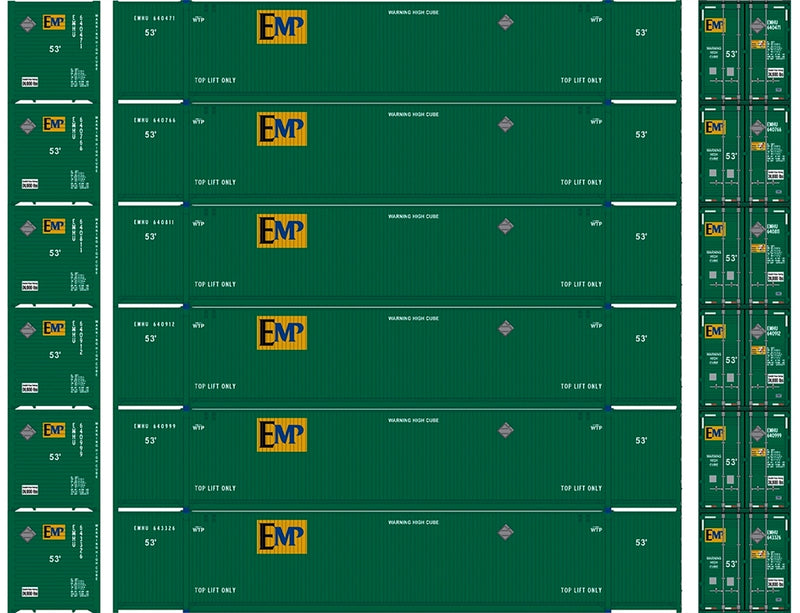 Athearn HO 28530 53' CIMC Containers, EMP