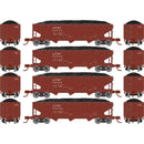 Athearn ATH28566 N 40' Offset Coal Hopper With Load, ATSF