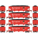 PREORDER Athearn ATH28569 N 40' Offset Coal Hopper With Load, CBQ