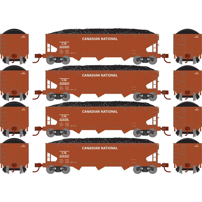 Athearn ATH28571 N 40' Offset Coal Hopper With Load, CN