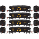 Athearn ATH28578 N 40' Offset Coal Hopper With Load, SCL