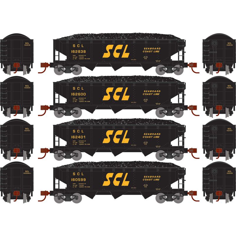 Athearn ATH28578 N 40' Offset Coal Hopper With Load, SCL