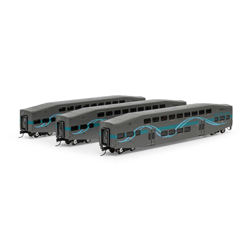 Athearn ATH28580 N Bombardier Cab, Coach Cars, Refurbished - SCAX