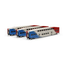Athearn ATH28588 N Bombardier Cab, Coach Cars, UTAX
