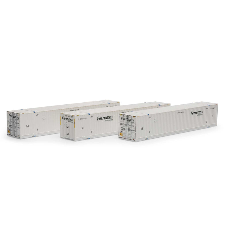 Athearn ATH29365 HO RTR 53' Jindo Container, FXEU 232176/232239/232251