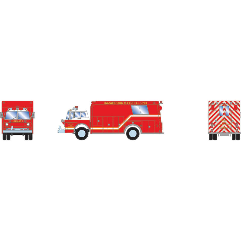 PREORDER Athearn ATH29475 HO Ford C Fire Resc Truck,Rural Fire Dist HAZMAT 3