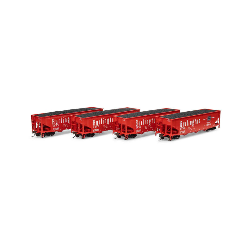 PREORDER Athearn ATH33081 HO 40' Offset Coal Hopper With Load, CBQ
