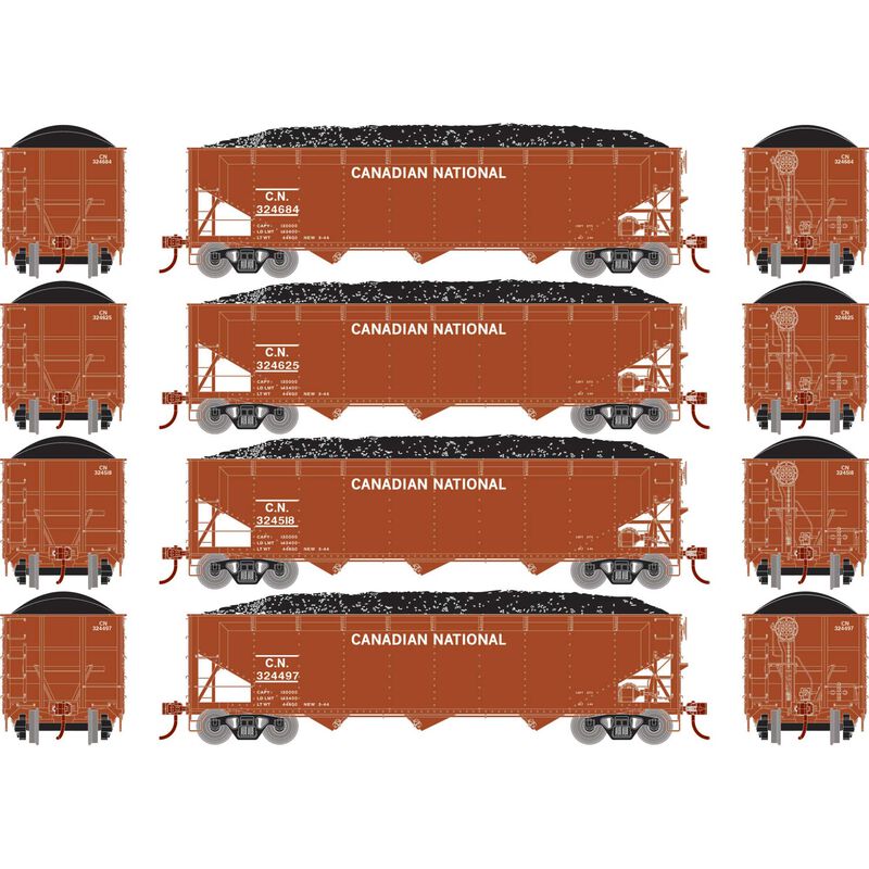 PREORDER Athearn ATH33084 HO 40' Offset Coal Hopper With Load, CN