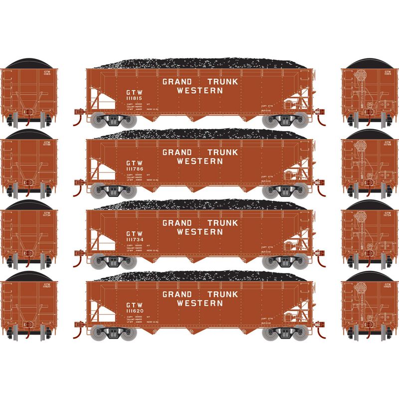 PREORDER Athearn ATH33087 HO 40' Offset Coal Hopper With Load, GTW