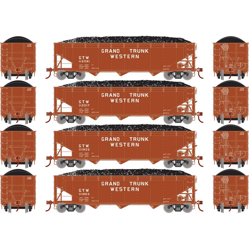 PREORDER Athearn ATH33088 HO 40' Offset Coal Hopper With Load, GTW