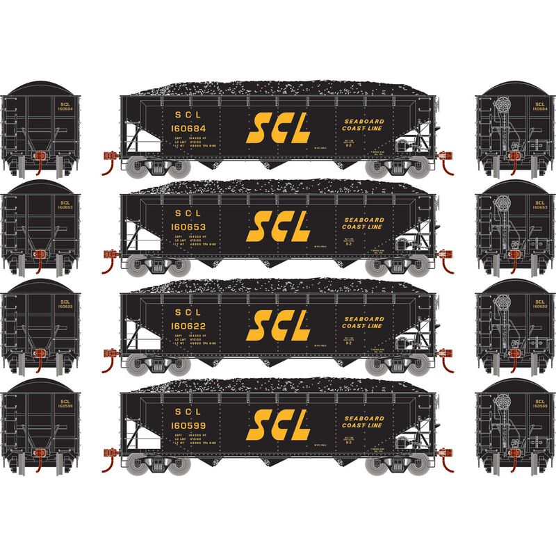 PREORDER Athearn ATH33090 HO 40' Offset Coal Hopper With Load, SCL