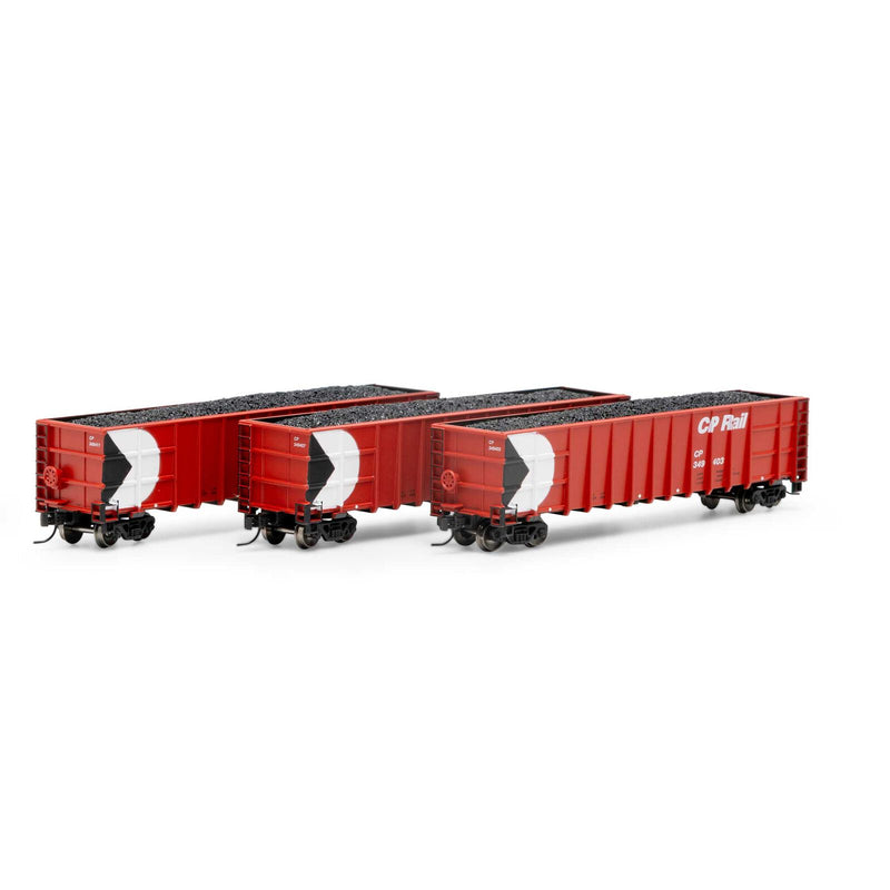 Athearn N 3880 Thrall High Side Gondolas with Loads, CP Rail