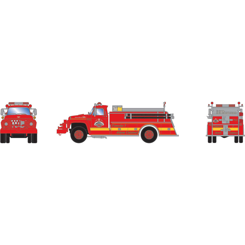 PREORDER Athearn ATH4576 HO Ford F-850 Fire Truck, Firehouse Diner