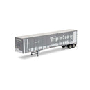 Athearn ATH72821 HO 53' Wabash Plate Trailer, MECZ