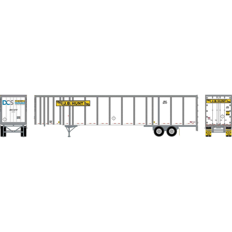 PREORDER Athearn ATH72823 HO 53' Wabash Plate Trailer, JBHZ