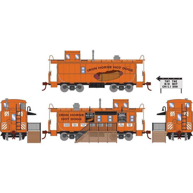 PREORDER Athearn ATH74040 HO Concession Caboose, Iron Horse Hotdogs