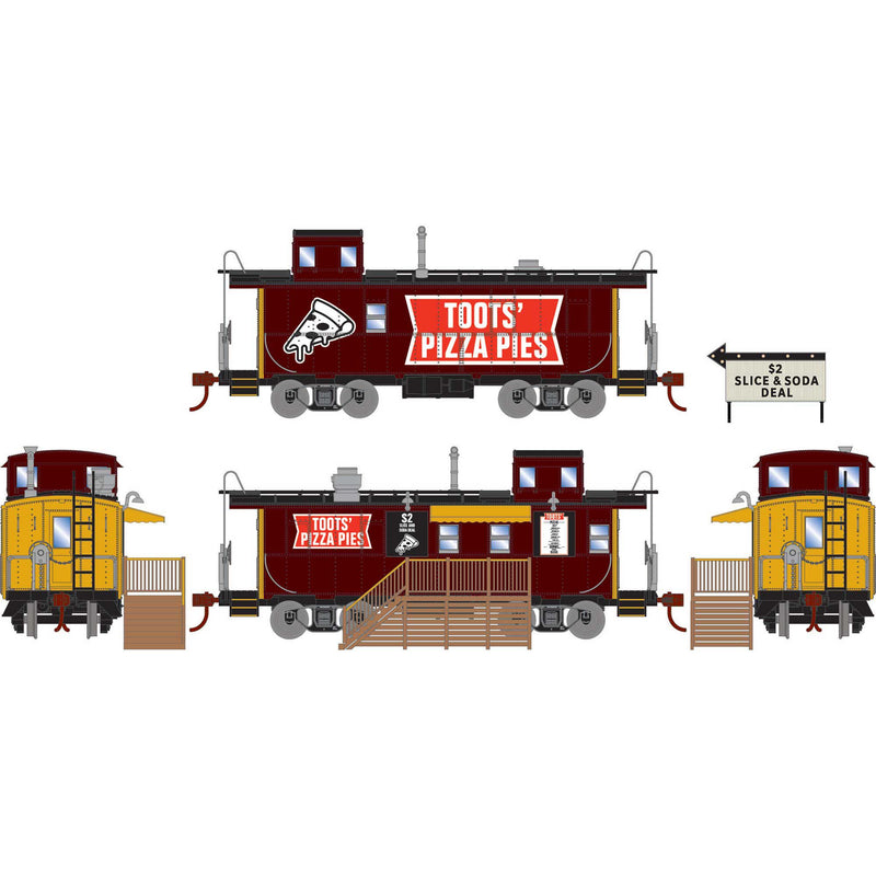 PREORDER Athearn ATH74041 HO Concession Caboose, Toots Pizza Pies