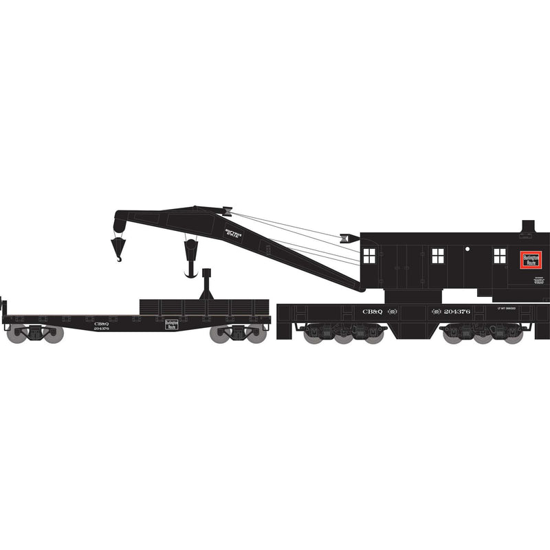 Athearn HO 75421 200-Ton Crane/Tender, Chicago Burlington and Quincy