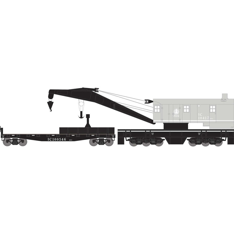 Athearn HO 75424 200-Ton Crane/Tender, Illinois Central