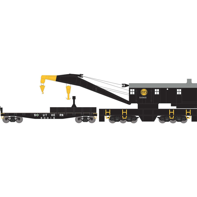 Athearn HO 75427 200-Ton Crane/Tender, Norfolk and Western/Southern