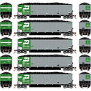 Athearn HO 81592 Bethgon Coalporters with Loads, Burlington Northern