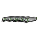 Athearn HO 81594 Bethgon Coalporters with Loads, Burlington Northern