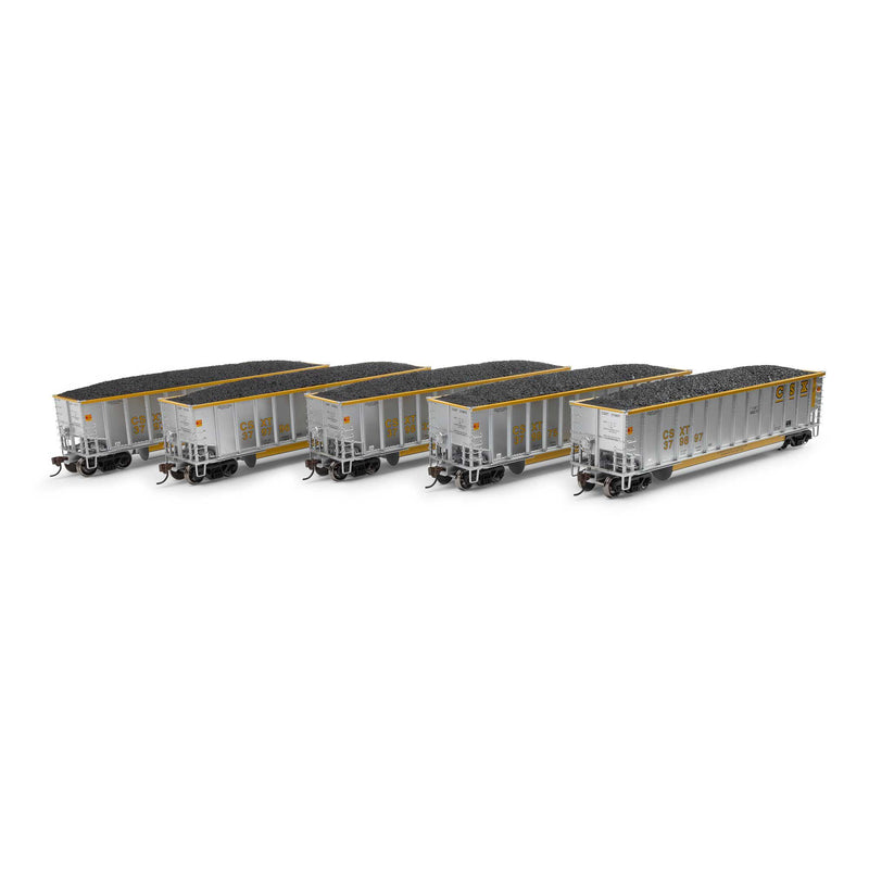 Athearn ATH81603 HO Bethgon Coalporter w/Load, CSX 379770/379796/379832/379875/379897