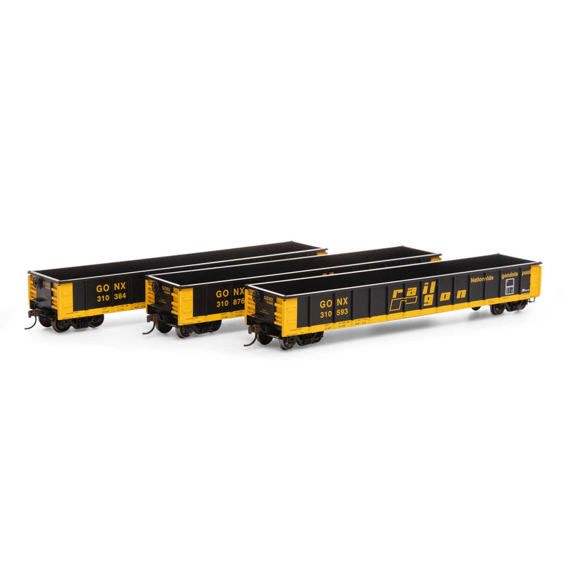 Athearn HO 8178 52' Mill Gondolas, Railgon