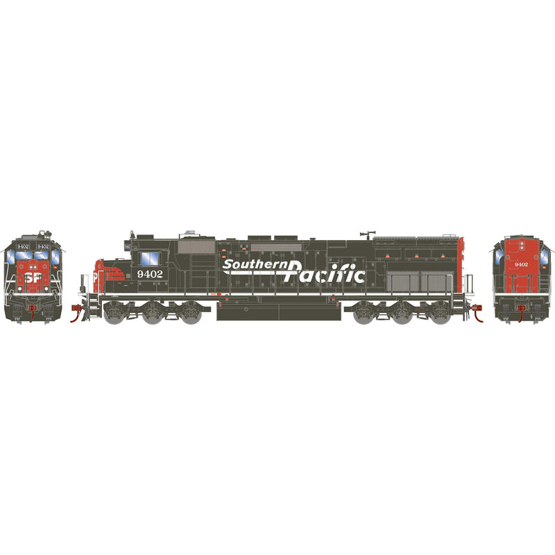 Athearn ATH86974 HO SD45T-2 Locomotive with DCC & Sound, Southern Pacific/Speed Letter