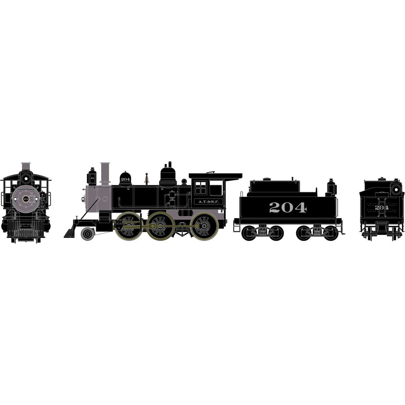 PREORDER Athearn ATH87210 HO RTR Old Time 2-6-0 Mogul, ATSF