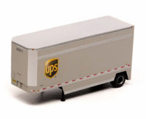 Athearn HO 90208 28' Drop Sill Trailer, UPS (with Shield)