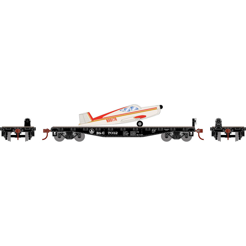 PREORDER Athearn ATH96453 HO 40' Flat Car w/Plane, B&O