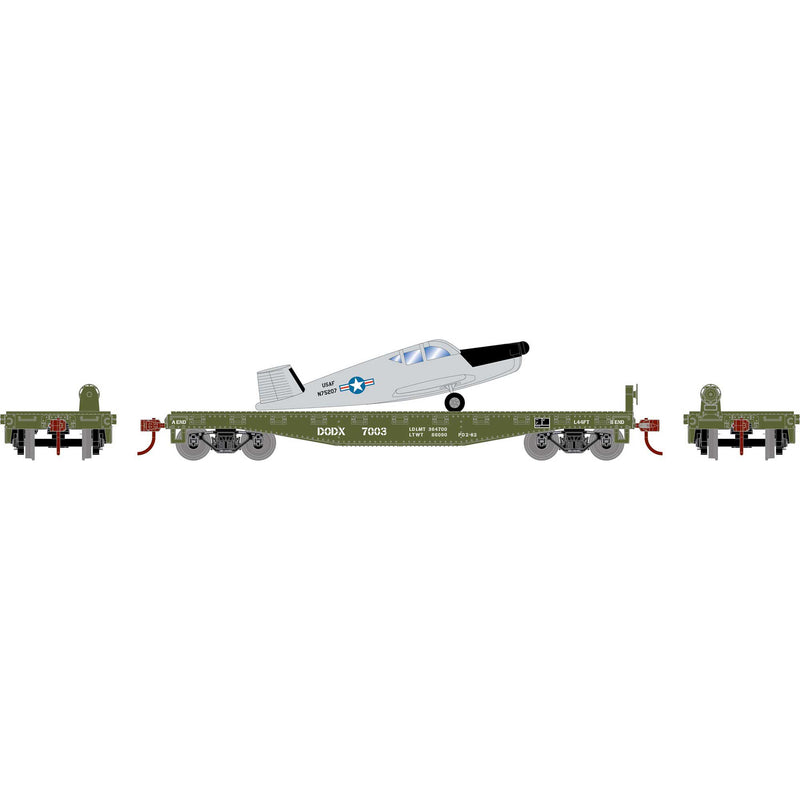 PREORDER Athearn ATH96454 HO 40' Flat Car w/Plane, DODX/USAF