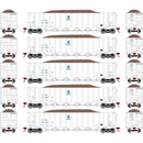 PREORDER Athearn ATH98489 HO RTR 5Bay Rapid Discharge Hopper,ITGX/White