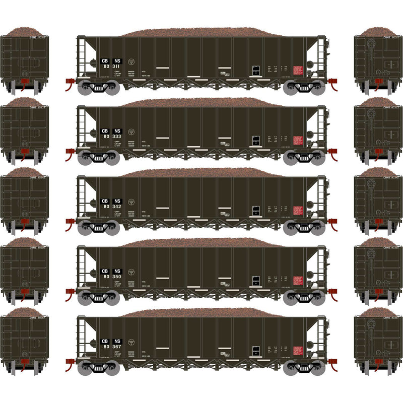 PREORDER Athearn ATH98500 HO RTR 5-Bay Rapid Discharge Hopper, CBNS (5)