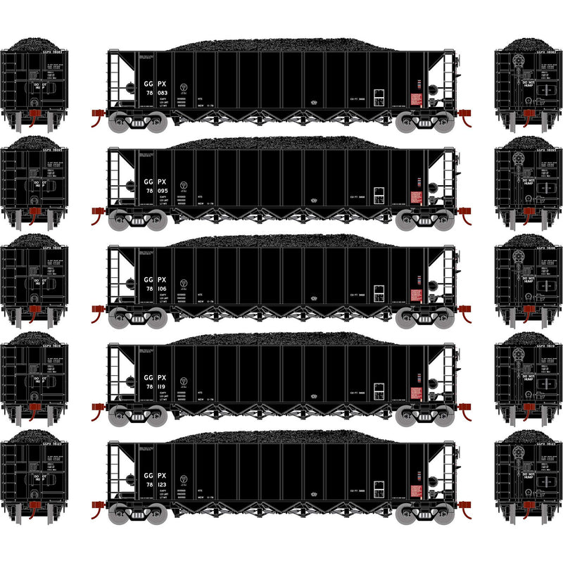 PREORDER Athearn ATH98650 HO RTR 5-Bay Rapid Discharge Hopper, GGPX